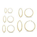 Yellow Gold Plated Hoop Hinged Earrings