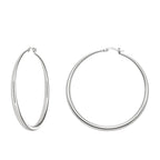 White Gold Plated Hoop Earrings