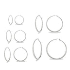 White Gold Plated Hoop Earrings