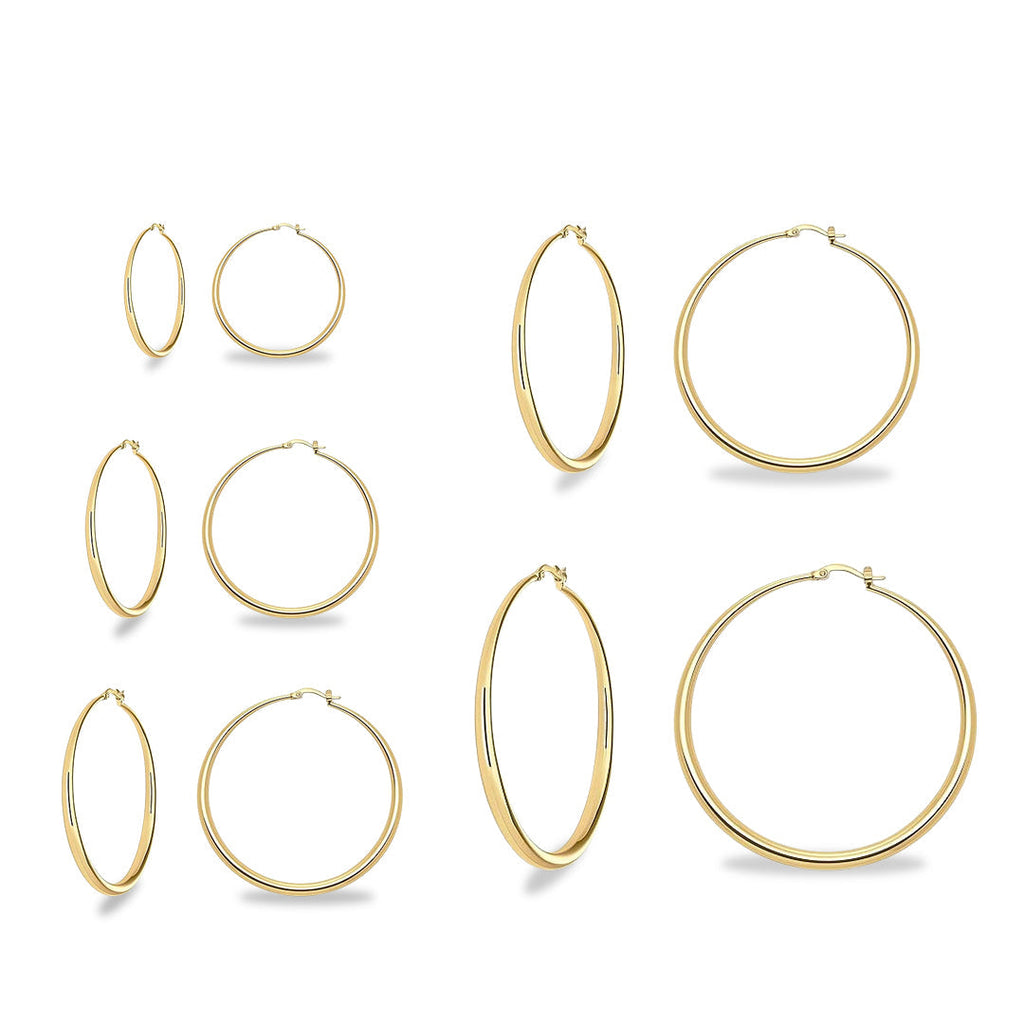 Yellow Gold Hoop Earrings for Women