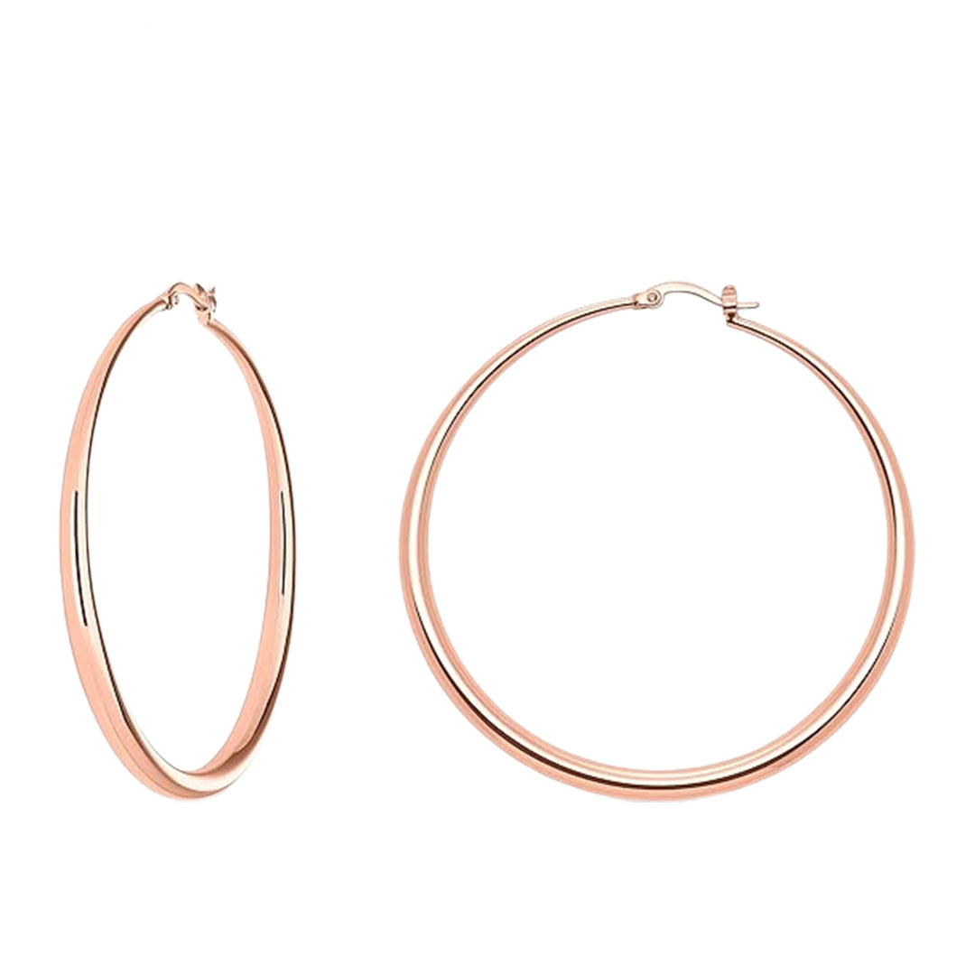 Rose Gold Hoop Earrings for Women