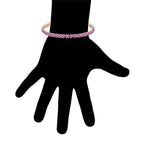 18k Rose Gold 6 Cttw Created Amethyst Round Adjustable Tennis Plated Bracelet