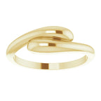 14K Yellow Gold Domed Bypass Ring