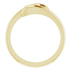 14K Yellow Gold Domed Bypass Ring