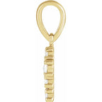 14K Yellow Gold 1/8 CTW Rose-Cut Natural Diamond Cross Pendant