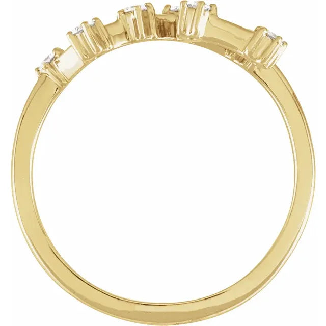 14K Yellow Gold 1/5 CTW Natural Diamond Leo Constellation Ring