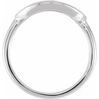 14K White Gold 1/10 CTW Natural Diamond Initial E Ring