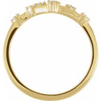 14K Yellow Gold 1/6 CTW Natural Diamond Gemini Constellation Ring