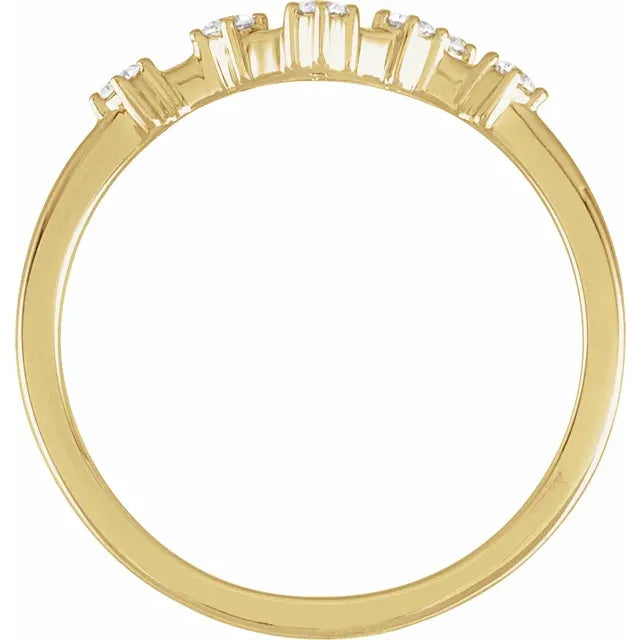 14K Yellow Gold 1/5 CTW Natural Diamond Cancer Constellation Ring