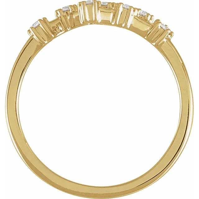 14K Yellow Gold 1/6 CTW Natural Diamond Virgo Constellation Ring