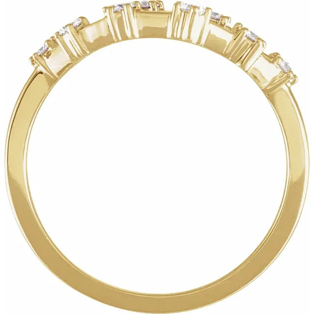 14K Yellow Gold 1/5 CTW Natural Diamond Capricorn Constellation Ring