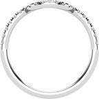 14K White Gold 1/4 CTW Natural Diamond Matching Band