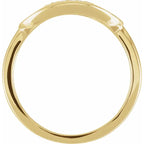 14K Yellow Gold .08 CTW Natural Diamond Initial C Ring