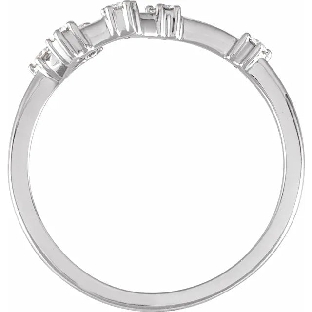 14K White Gold 1/10 CTW Natural Diamond Aquarius Constellation Ring
