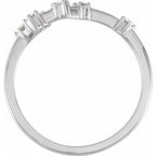14K White Gold 1/10 CTW Natural Diamond Aquarius Constellation Ring