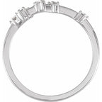 14K White Gold 1/6 CTW Natural Diamond Taurus Constellation Ring