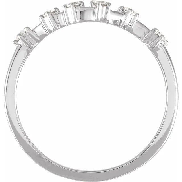 14K White Gold 1/6 CTW Natural Diamond Pisces Constellation Ring
