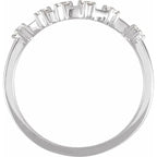 14K White Gold 1/6 CTW Natural Diamond Pisces Constellation Ring
