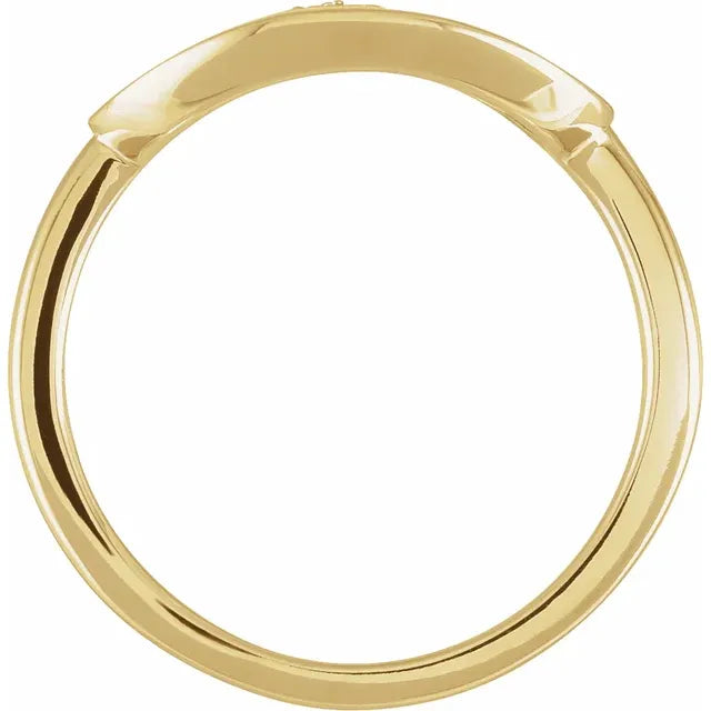 14K Yellow Gold .05 CTW Natural Diamond Initial L Ring