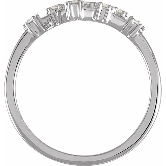 14K White Gold 1/6 CTW Natural Diamond Virgo Constellation Ring