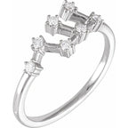 14K White Gold 1/6 CTW Natural Diamond Virgo Constellation Ring