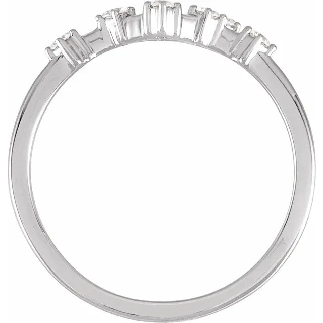 14K White Gold 1/5 CTW Natural Diamond Cancer Constellation Ring