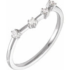 14K White Gold 1/10 CTW Natural Diamond Aquarius Constellation Ring