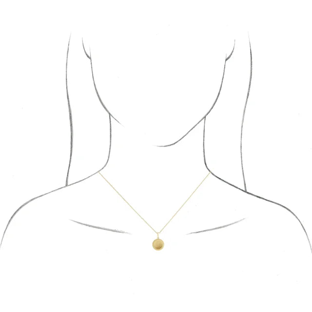 14K Yellow Gold Floral Pendant
