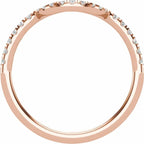 14K Rose Gold 1/4 CTW Natural Diamond Matching Band