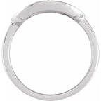 14K White Gold 1/8 CTW Natural Diamond Initial G Ring