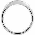 14K White Gold .06 CTW Natural Diamond Initial T Ring