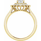 14K Yellow Gold 5.2 mm Round 1/2 CTW Natural Diamond Semi-Set Engagement Ring