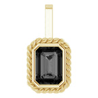 14K Yellow Gold Natural Black Onyx Men's Pendant