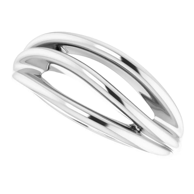 14K White Gold Negative Space Ring