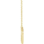 14K Yellow Gold Round 1-Stone Interlocking Heart 18" Necklace