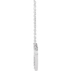 14K White Gold Round 1-Stone Interlocking Heart 18" Necklace