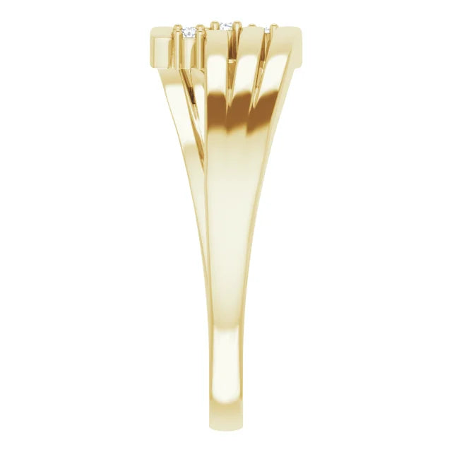 14K Yellow Gold .02 CTW Natural Diamond Ring