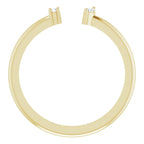 14K Yellow Gold .04 CTW Diamond Negative Space Ring