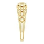 14K Yellow Gold Quilted Dome Ring