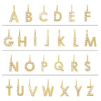 14K Yellow Gold Cultured White Pearl Initial A Charm/Pendant