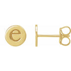 14K Yellow Gold 6.35 mm Engravable Disc Earrings