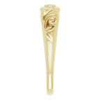 14K Yellow Gold Natural Tanzanite Floral Ring
