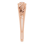 14K Rose Gold Natural Tanzanite Floral Ring