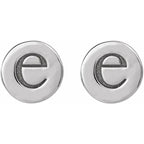Sterling Silver 6.35 mm Engravable Disc Earrings