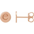 14K Rose Gold 6.35 mm Engravable Disc Earrings