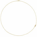 14K Yellow Gold .015 CTW Natural Diamond Off-Center Angel Wing 18" Necklace