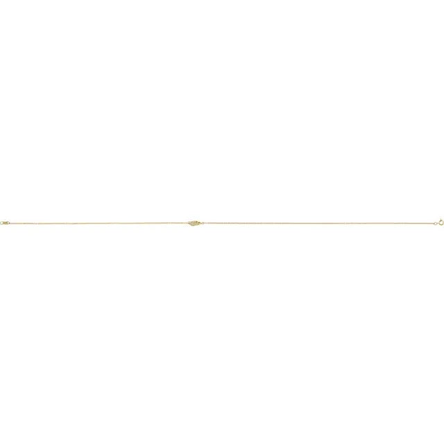 14K Yellow Gold .015 CTW Natural Diamond Off-Center Angel Wing 18" Necklace