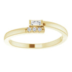 14K Yellow Gold .07 CTW Natural Diamond Stackable Ring