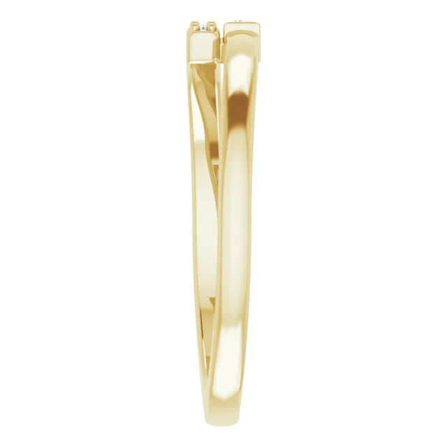 14K Yellow Gold .07 CTW Natural Diamond Stackable Ring
