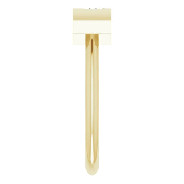 14K Yellow Gold .03 CT Natural Diamond Engravable Heart Ring